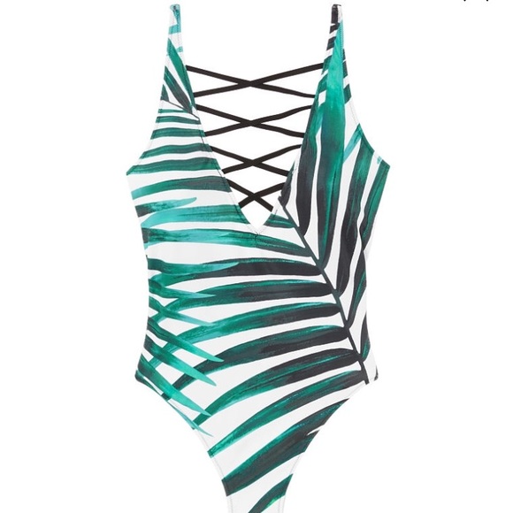 VICTORIAS SECRET Strappy Palm One Piece Swimsuit - Picture 9 of 12